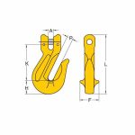 Carlig scurtare lant tip Clevis - imagine 2