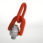 Inel de ridicare triplu articulat cu surub TSR - imagine 2