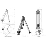 Macara tripod din aluminiu cu troliu manual - imagine 3