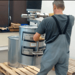 Tub cu vid ridicat butoaie inox 250 kg - imagine 3