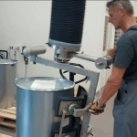 Tub cu vid ridicat butoaie inox 250 kg - imagine 2