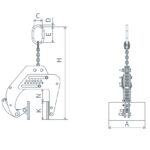Cleste pentru ridicarea de panouri sandwich, max 250 kG