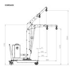 Macara inox rotativa, 500kG, H=2,85m - imagine 7