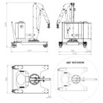 Macara inox rotativa, 500kG, H=2,85m - imagine 8