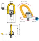 Inel de ridicare pivotant la 180 grade - imagine 2